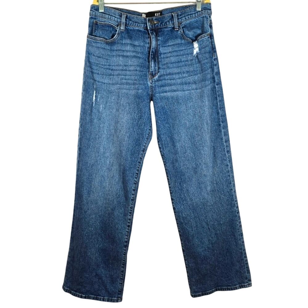 Kut from the Kloth Sienna High Rise Wide Leg Blue Denim Jeans Women's Size 14